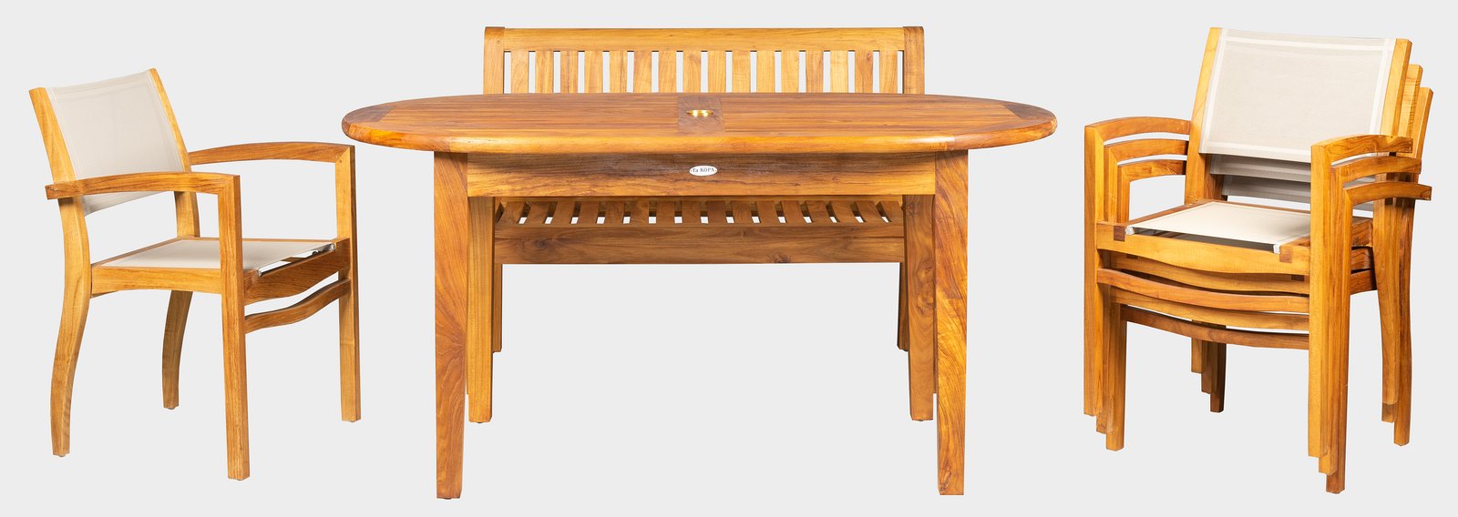 DANTE SET - balkonový set  - kvalitní ratanový, teakový nábytek od RATTAN STUDIO